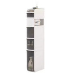 Costway 6-Tier Narrow Bathroom Storage Cabinet with Drawers Tissue Box Wheels for Kitchen