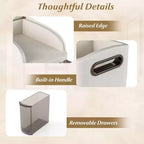 Costway Meuble de Rangement Étroit à 6 Niveaux pour Salle de Bain avec Tiroirs Boîte à Mouchoirs Roues pour Cuisine