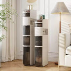 Costway Meuble de Rangement Étroit à 6 Niveaux pour Salle de Bain avec Tiroirs Boîte à Mouchoirs Roues pour Cuisine