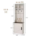 Meuble d'entrée 3 en 1 avec rangement pour chaussures et patères - Organiseur robuste pour vestiaire, entrée, couloir | Meuble autoportant et cintre