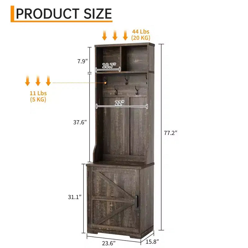 Meuble d'entrée 3 en 1 avec rangement pour chaussures et patères - Organiseur robuste pour vestiaire, entrée, couloir | Meuble autoportant et cintre
