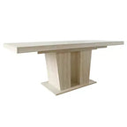 Table de salle à manger extensible Okak 78.7IN avec piédestal lourd pour 10 personnes, table pliante avec plateau lourd, table de cuisine pour salon