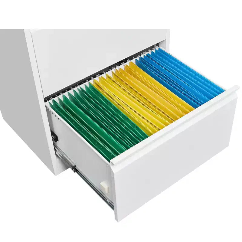 Meuble de classement à 3 tiroirs avec serrure, armoire de classement verticale en métal, meuble de classement sous bureau pour la maison, convient aux dossiers de format Lettre/A4/Légal