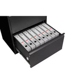 Meuble de classement à 3 tiroirs avec serrure, armoire de classement verticale en métal, meuble de classement sous bureau pour la maison, convient aux dossiers de format Lettre/A4/Légal