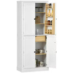 72 Kitchen Pantry Storage Cabinet, Modern Tall Kitchen Cabinet with 5-tier Storage Shelving, 8 Spice Racks, Drawer