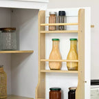 Armoire de cuisine garde-manger de 72 po, armoire de cuisine haute moderne avec 5 étagères de rangement, 8 porte-épices, tiroir