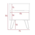 Table de chevet à 2 niveaux Callie Farmhouse de GDFStudio