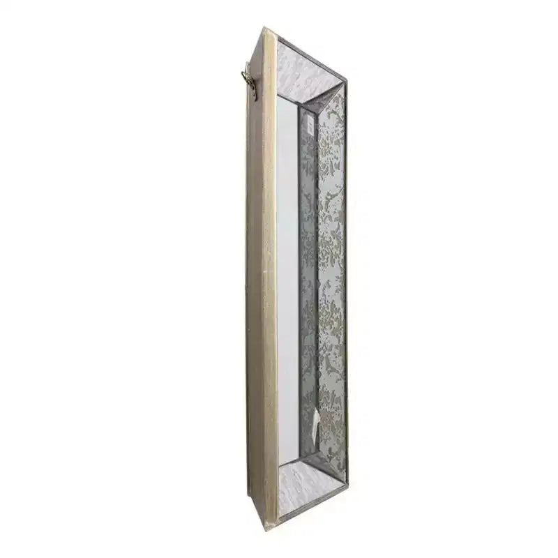 MAYEERTY Miroir mural carré antique 24 x 24 avec accents floraux, décoration intérieure traditionnelle, argenté