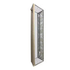 MAYEERTY Miroir mural carré antique 24 x 24 avec accents floraux, décoration intérieure traditionnelle, argenté