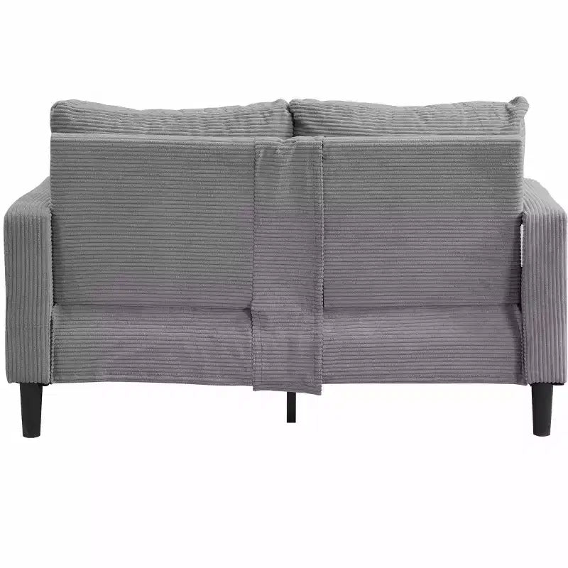 MAYEERTY Causeuse moderne rembourrée à cadre en bois, confortable pour petit espace, salon, chambre, gris clair
