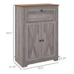 Buffet de ferme avec portes et tiroir pour cuisine, salon, 23,5x11,75x34,5