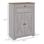 Buffet de ferme avec portes et tiroir pour cuisine, salon, 23,5x11,75x34,5
