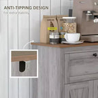 Buffet de ferme avec portes et tiroir pour cuisine, salon, 23,5x11,75x34,5