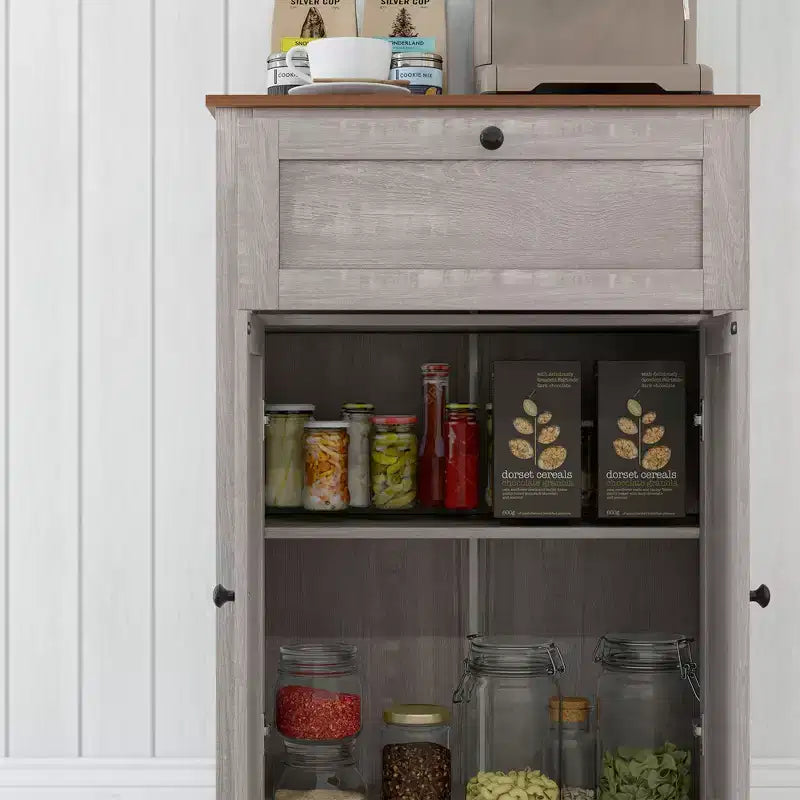 Buffet de ferme avec portes et tiroir pour cuisine, salon, 23,5x11,75x34,5
