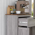 Buffet de ferme avec portes et tiroir pour cuisine, salon, 23,5x11,75x34,5