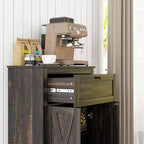 Buffet de ferme avec portes et tiroir pour cuisine, salon, 23,5x11,75x34,5