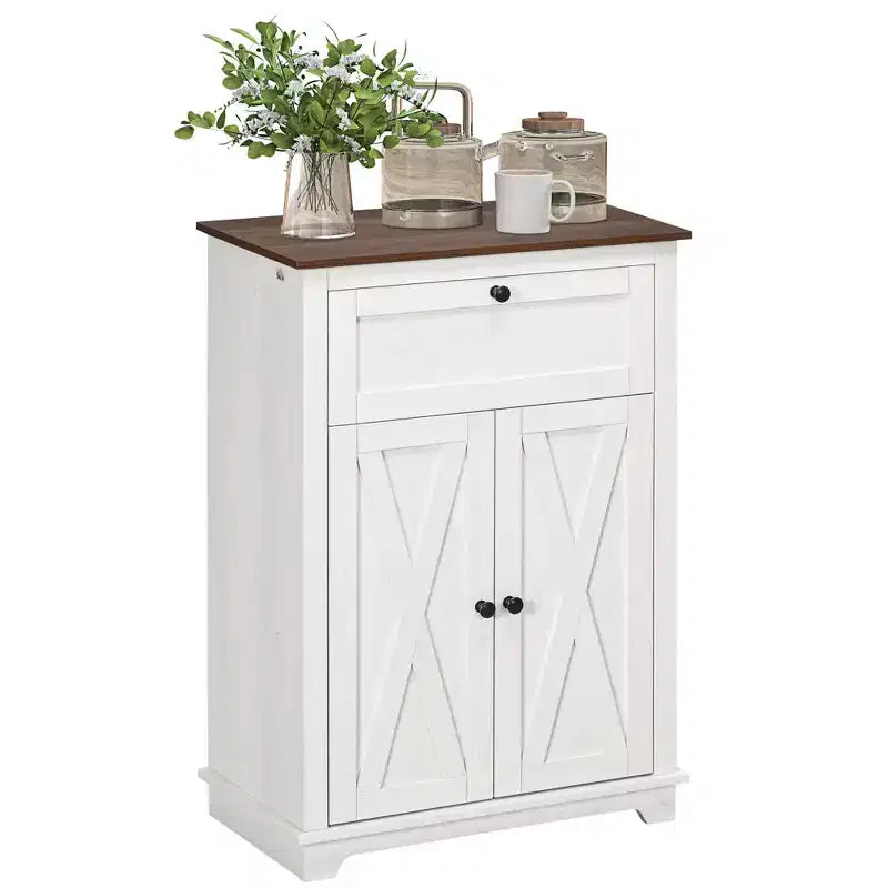 Buffet de ferme avec portes et tiroir pour cuisine, salon, 23,5x11,75x34,5