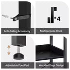 Étagère de style moderne Greenstell, Bibliothèque, Étagère haute d'angle de rangement pour la maison, le bureau, la chambre, la cuisine, le salon