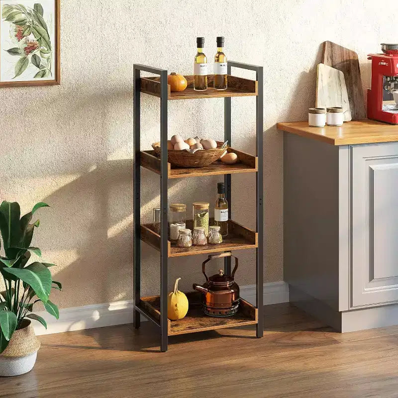 Étagère de style moderne Greenstell, Bibliothèque, Étagère haute d'angle de rangement pour la maison, le bureau, la chambre, la cuisine, le salon