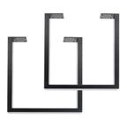 Pipe Decor 12 in. Skyline Matte Black Square Metal Landscape Coffee Table Legs - 2 Pack