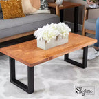 Pipe Decor Pieds de table basse Skyline carrés en métal noir mat de 30,5 cm – Lot de 2