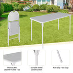 Ensemble Table et Chaises Pliantes, Ensemble Table et Chaises Pliantes Portables avec Pieds en Métal et Coussin Rembourré Épais, avec 4 chaises