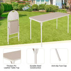 Ensemble Table et Chaises Pliantes, Ensemble Table et Chaises Pliantes Portables avec Pieds en Métal et Coussin Rembourré Épais, avec 4 chaises