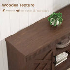 Meuble TV moderne CuisinSmart pour téléviseurs jusqu'à 70'', Meuble TV en bois style ferme avec étagères réglables, Meuble TV commode pour chambre à coucher et salon