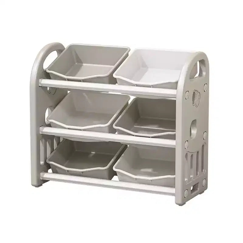 Organisateur de rangement de jouets Whisen Kids, meuble de rangement de jouets multifonctionnel pour chambre d'enfant avec étagère et bacs en PEHD