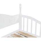 Lit de repos en bois avec lit gigogne et 2 tiroirs de rangement, lit de repos extensible de taille simple à King, cadre de canapé-lit élégant pour salon et chambre à coucher