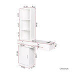 Coiffeuse blanche moderne et simple, rangement multi-niveaux, grand espace de rangement