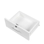 Coiffeuse blanche moderne et simple, rangement multi-niveaux, grand espace de rangement