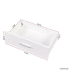 Coiffeuse blanche moderne et simple, rangement multi-niveaux, grand espace de rangement