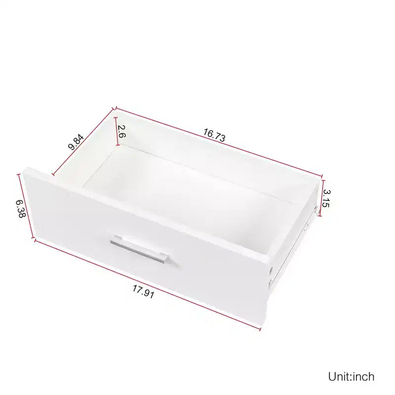 Coiffeuse blanche moderne et simple, rangement multi-niveaux, grand espace de rangement