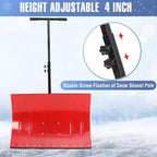 Pelle à neige robuste avec roues, pousse-neige ergonomique pour allées, angle et hauteur de poignée réglables pour un déneigement efficace