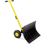 Pelle à neige robuste avec roues, pousse-neige ergonomique pour allées, angle et hauteur de poignée réglables pour un déneigement efficace