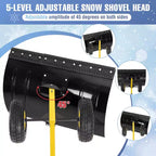 Pelle à neige robuste avec roues, pousse-neige ergonomique pour allées, angle et hauteur de poignée réglables pour un déneigement efficace