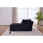 Okak Fauteuil Canapé-lit Long en Velours Côtelé Surdimensionné Moderne avec Oreillers, Canapé Simple à Assise Profonde pour Salon, Appartement, Chambre d'amis
