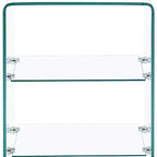 Table d'appoint HomeRoots 18 en verre transparent avec deux étagères