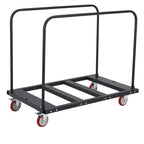 Folding Table Cart, 1800 lb Capacity Steel Cart with 5 Inch PU Swivel Wheels, Adjustable Drywall Cart with Locking System for Kitchen, Warehouse