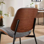 Lot de 2 chaises de salle à manger modernes rembourrées, chaises d'appoint du milieu du siècle pour salle à manger ou cuisine