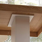 Famapy Multi-scènes Table en Bois Salle à Manger/Bureau : Design à Double Colonne, Surface Spacieuse Parfaite pour le Bureau et la Salle à Manger
