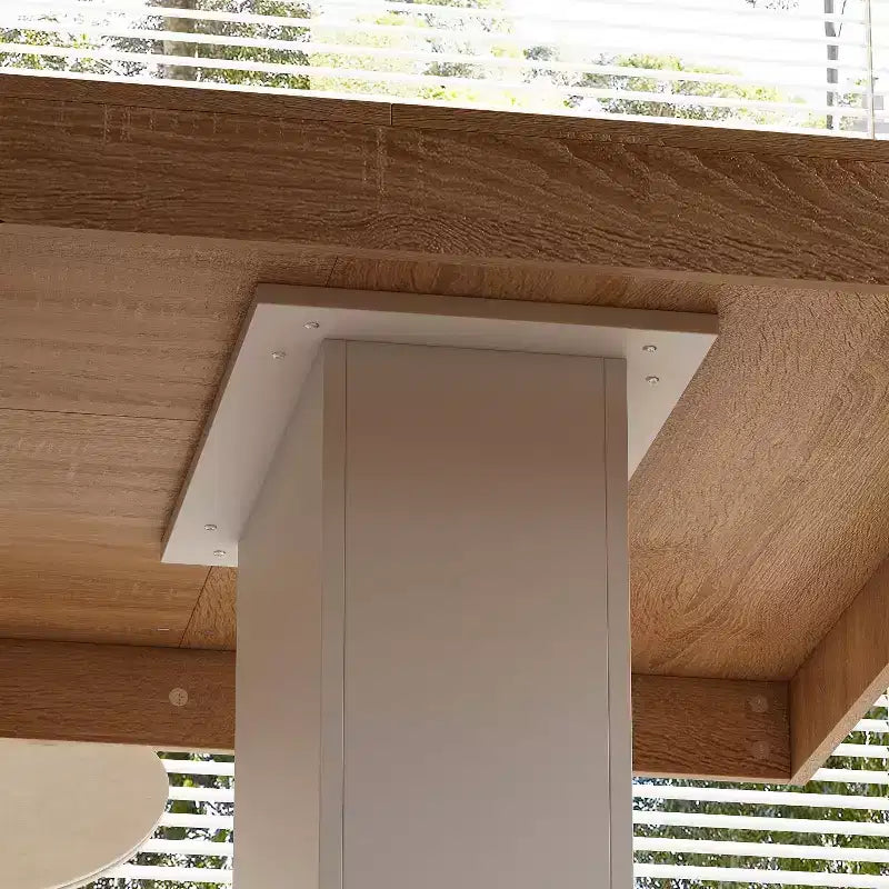 Famapy Multi-scènes Table en Bois Salle à Manger/Bureau : Design à Double Colonne, Surface Spacieuse Parfaite pour le Bureau et la Salle à Manger