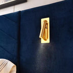 GDFStudio Noxon - Cadre de lit moderne en velours avec tête de lit capitonnée, lumières LED et 2 tables de chevet flottantes