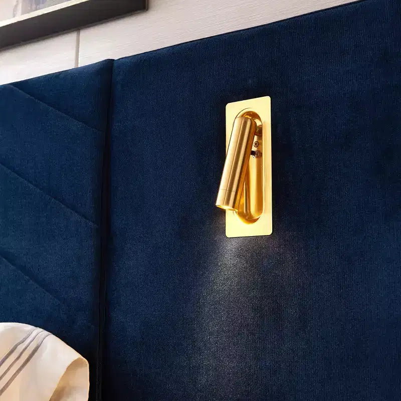 GDFStudio Noxon - Cadre de lit moderne en velours avec tête de lit capitonnée, lumières LED et 2 tables de chevet flottantes