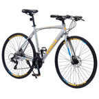 Vélo hybride adulte Whisen 28, vélo de route avec vitesses 24 rapports, freins à disque