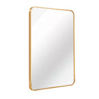 Miroir mural rectangulaire 24 x 36 pouces à cadre métallique doré, miroir décoratif pour coiffeuse de salle de bain
