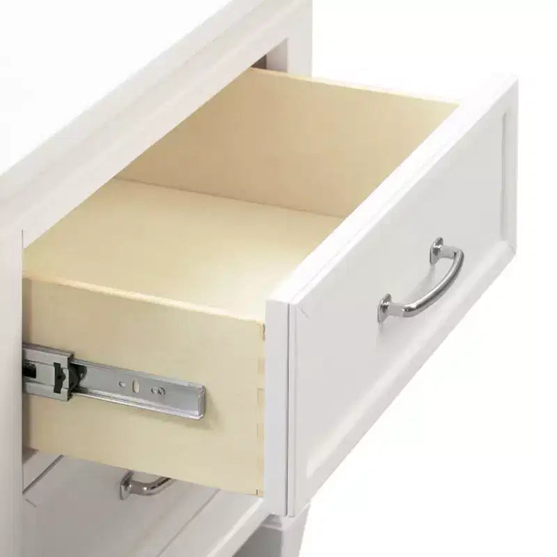 Table de chevet assemblée Namesake Darlington – Blanc chaud
