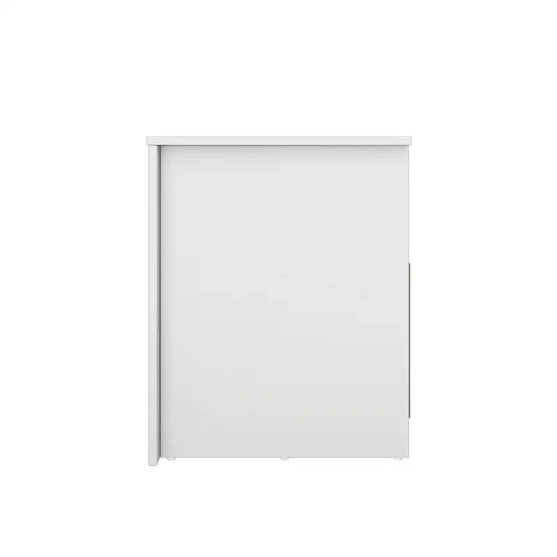 Homez Table d'appoint rectangulaire en bois blanc de 22,4 po avec 1 tiroir