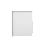 Homez Table d'appoint rectangulaire en bois blanc de 22,4 po avec 1 tiroir
